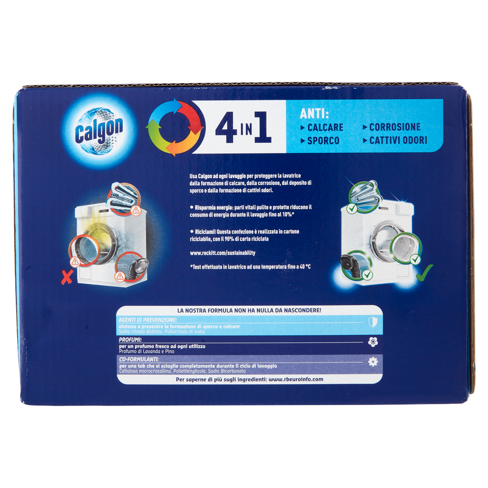 Anticalcare Per Lavatrice In Pastiglie 4in1 Calgon Power Tabs - Foto 3