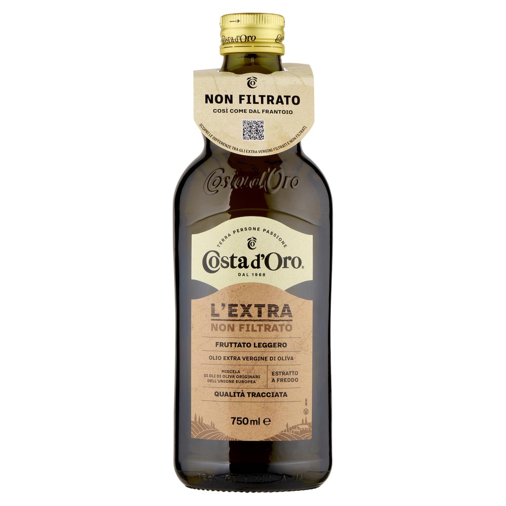 Olio Extra Vergine Di Oliva Non Filtrato Costa D'oro - Foto 1