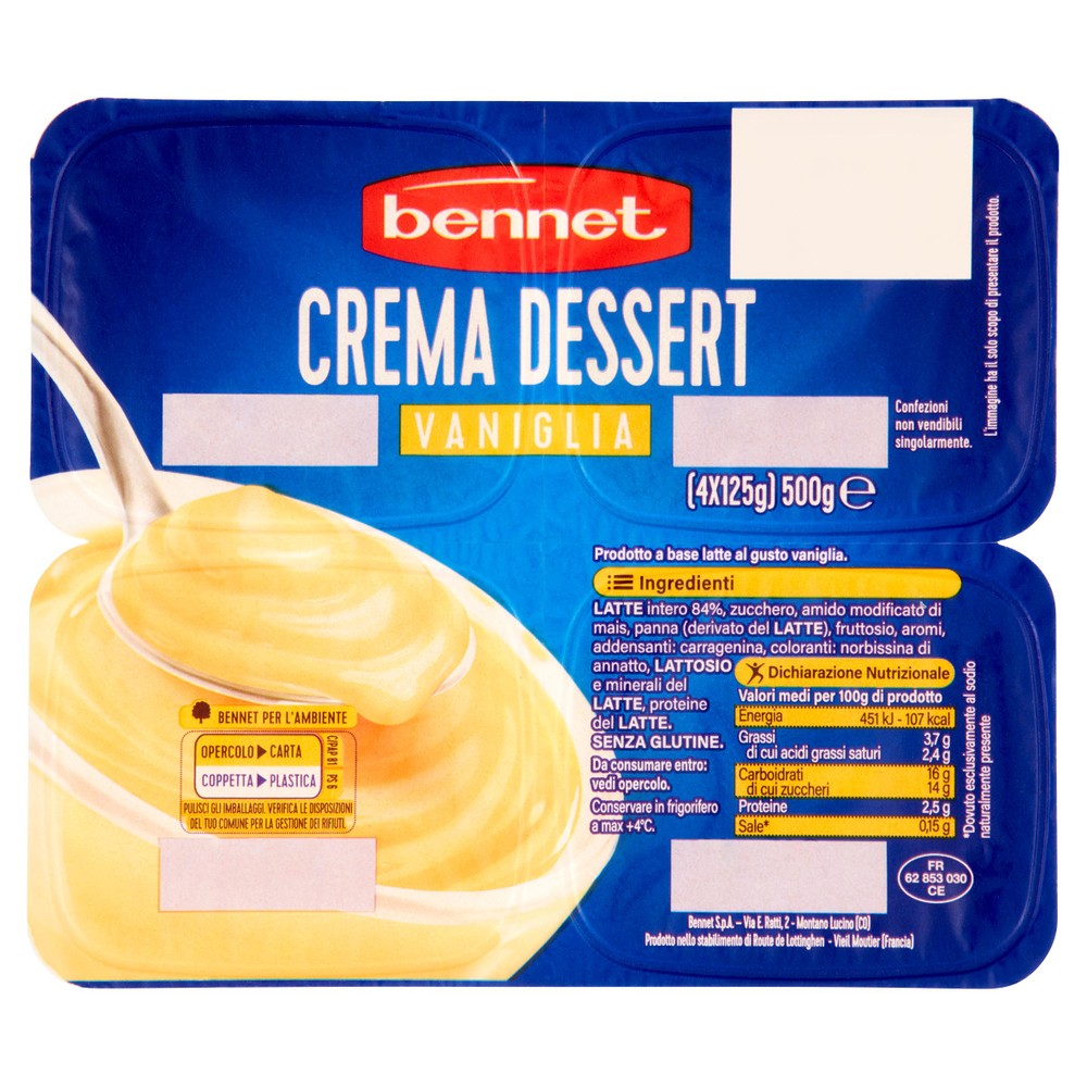 Creme Dessert Alla Vaniglia Bennet