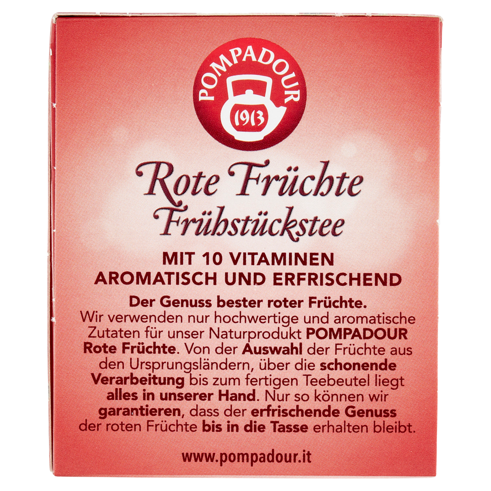 Infuso Ai Frutti Rossi Con 10 Vitamine 20x2,5g Bustine Pompadour - Foto 2