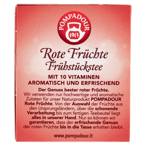 Infuso Ai Frutti Rossi Con 10 Vitamine 20x2,5g Bustine Pompadour - Foto 2