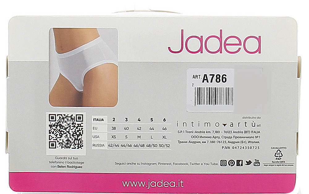 Slip Midi Donna Liscio Taglia 4 Nero Jadea - Foto 3