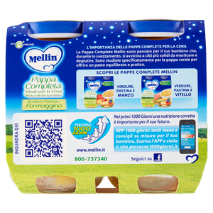 Pappa Completa Dal 6° Mese Pastina Verdure E Formaggino 2x200g Mellin - Foto 3