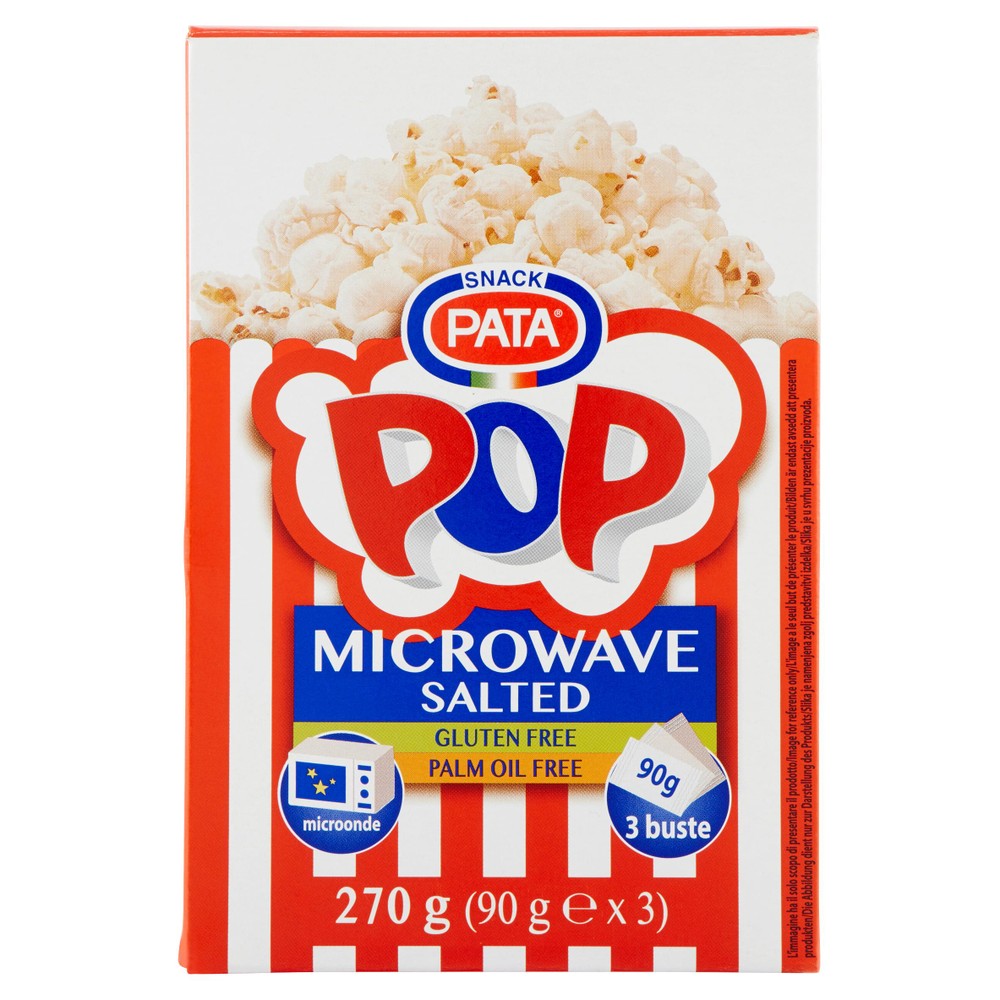 Popcorn Per Microonde Salati 3x90g Pata - Foto 1