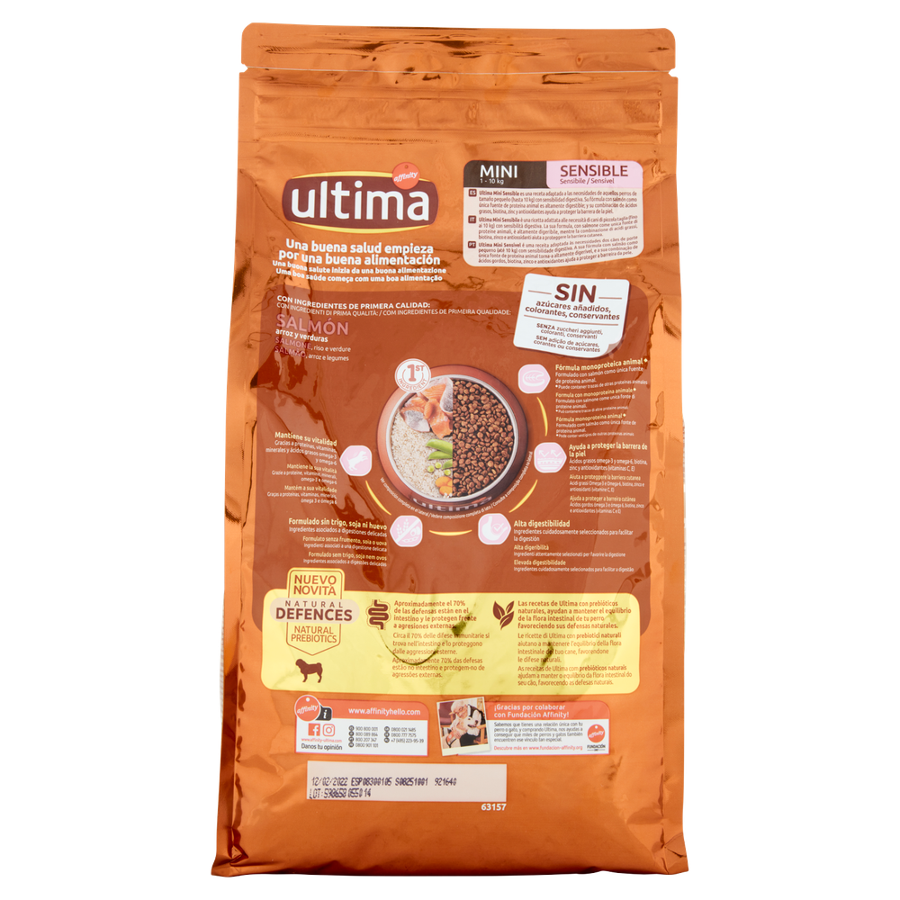 Alimento Secco Per Cani Mini Salmone Ultima - Foto 3