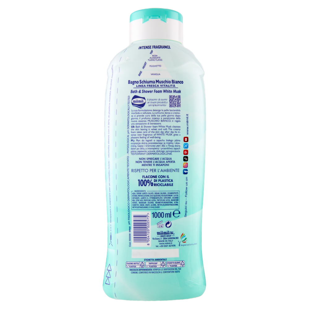 Bagnoschiuma Muschio Bianco Milmil - Foto 3