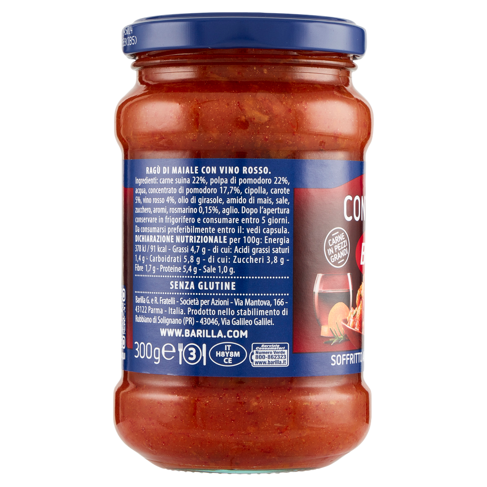 Ragu' Contadino Con Vino Rosso Senza Glutine Barilla - Foto 2