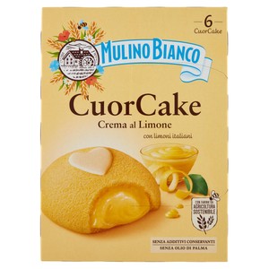 Merendine Cuorcake Con Limoni Italiani 6 Pezzi Mulino Bianco - Foto 1