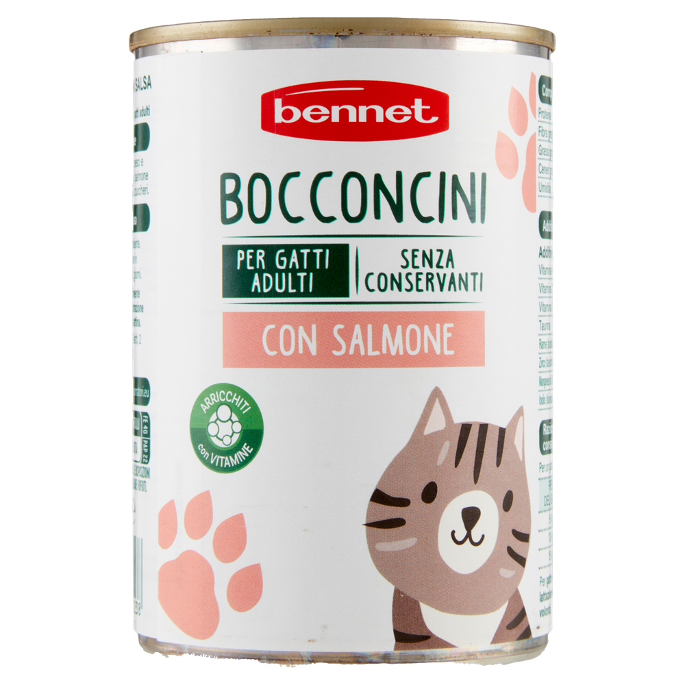 Alimento Umido Per Gatti Bocconcini Al Salmone Bennet - Foto 3