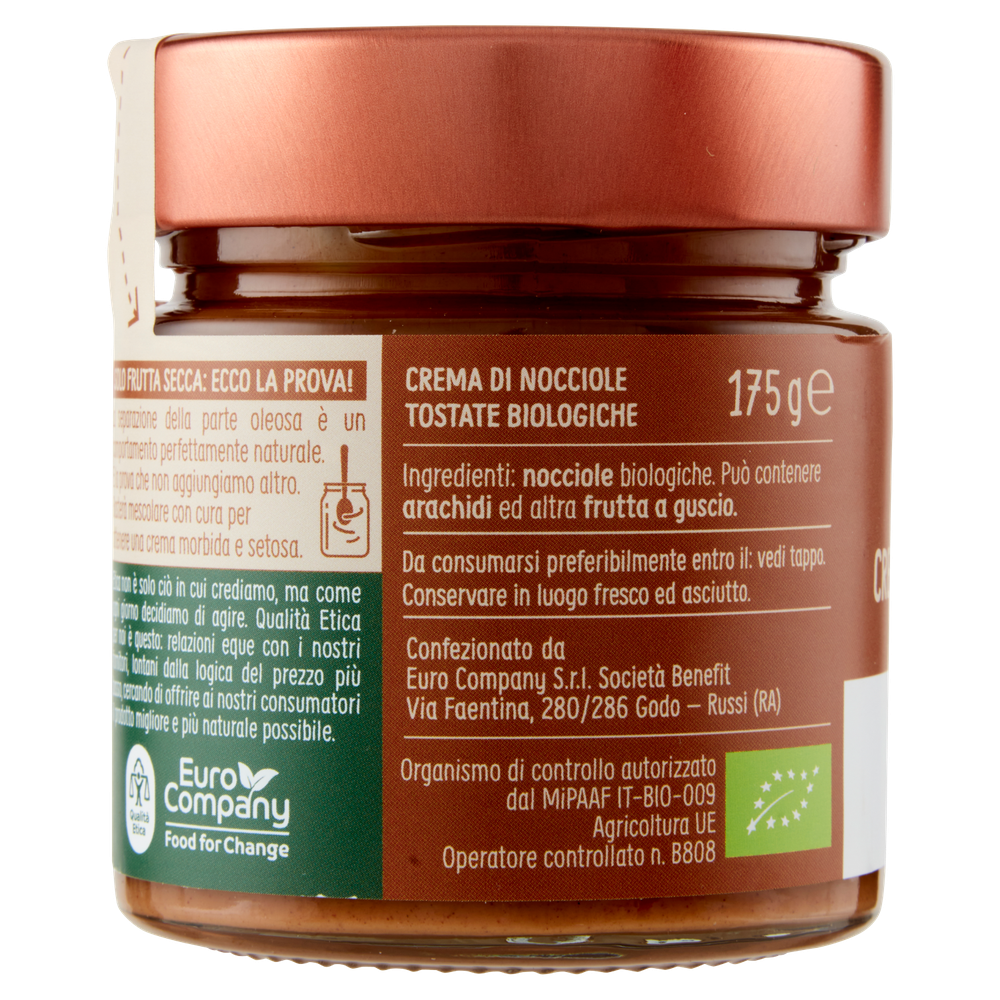 Crema Spalmabile Biologica 100% Di Nocciole Eurocompany - Foto 2