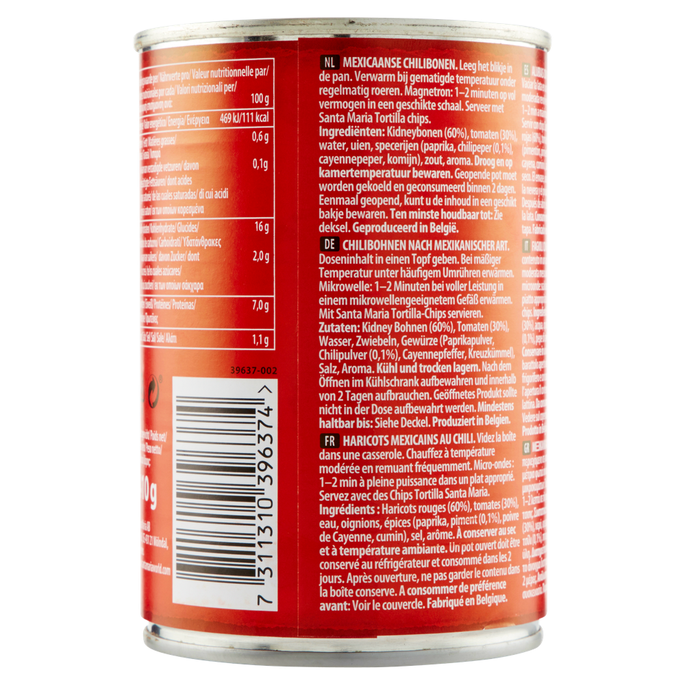 Tex Mex Mexican Chilli Beans S.Maria