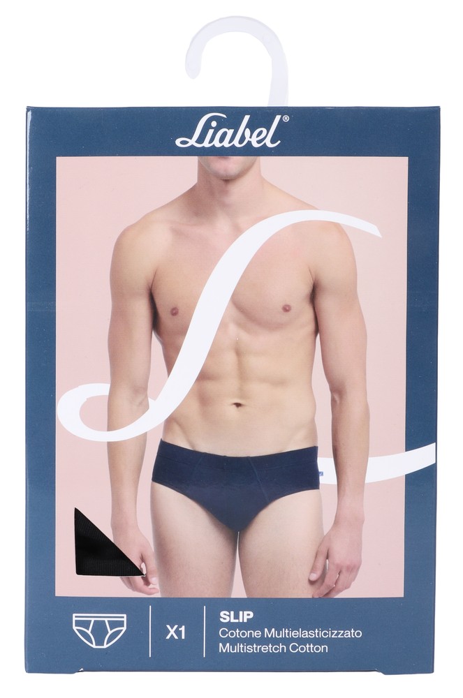 Slip Uomo Classic Cotone Multielasticizzato 5 Nero Liabel - Foto 2