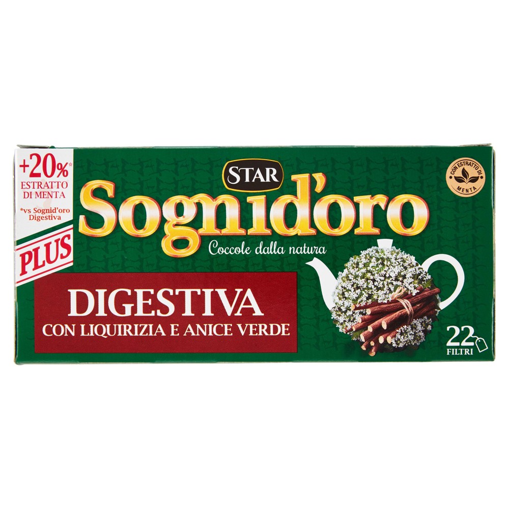 Tisana Digestiva Plus Alla Liquirizia E Anice Verde 22x2g Sogni D'oro - Foto 1