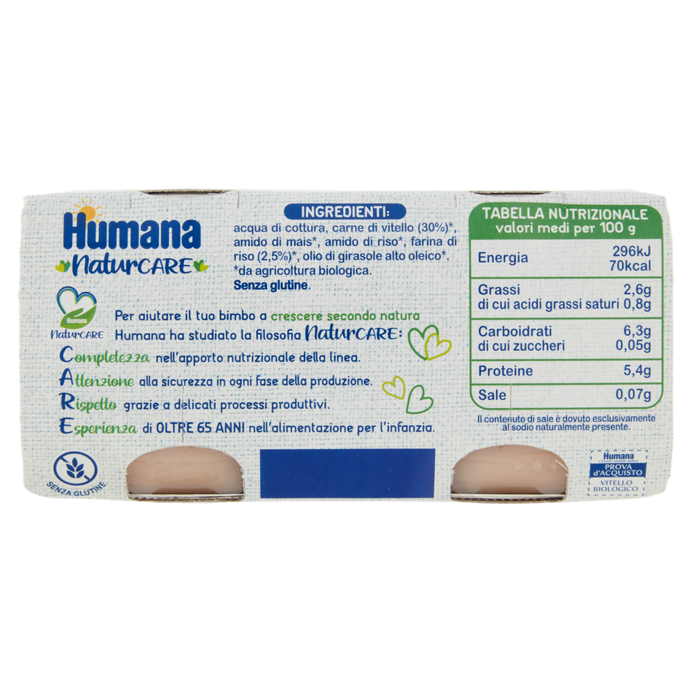 Omogeneizzato Di Vitello Bio Humana Conf. Da 2 - Foto 3