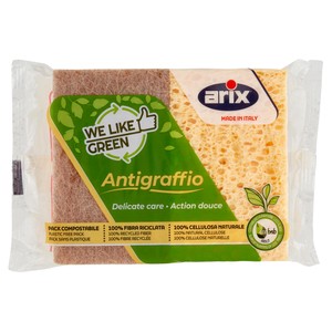 2 Spugne Abrasive Antigraffio Cellulosa Arix We Like Green - Foto 1