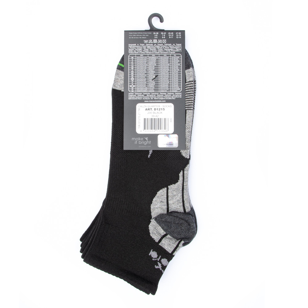 Calze Quarter Uomo Multisport 39/42 Nero Conf Da 3 Diadora - Foto 2