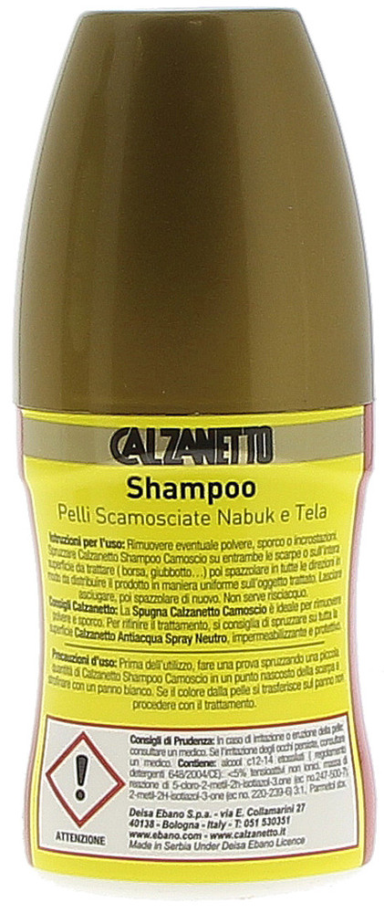 Shampoo Camoscio,Nabuk E Tela Calzanetto
