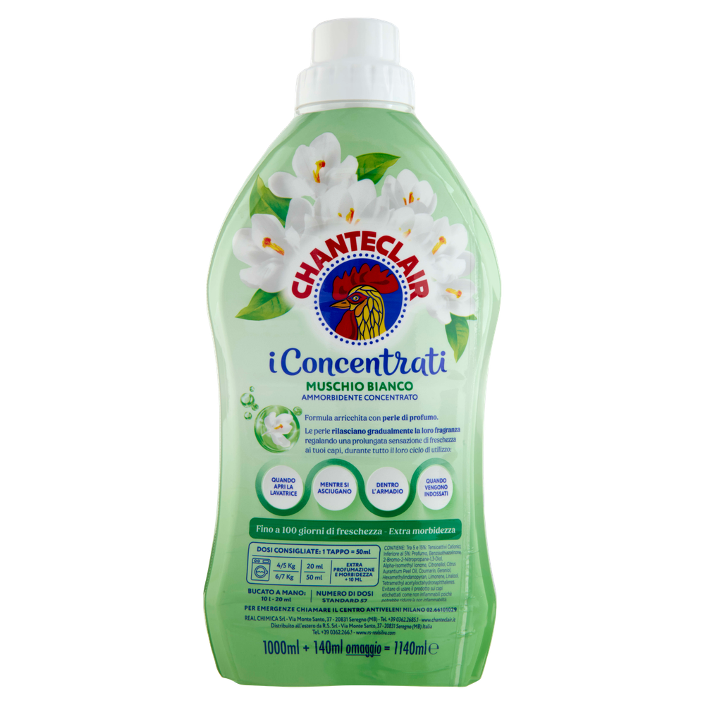 Ammorbidente Concentrato Muschio Bianco Chanteclair 57 Lavaggi - Foto 3