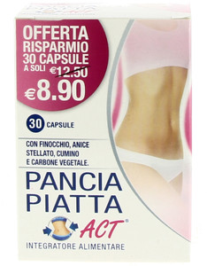 Integratore Pancia Piatta Con Carbone Vegetale Capsule Act - Foto 1
