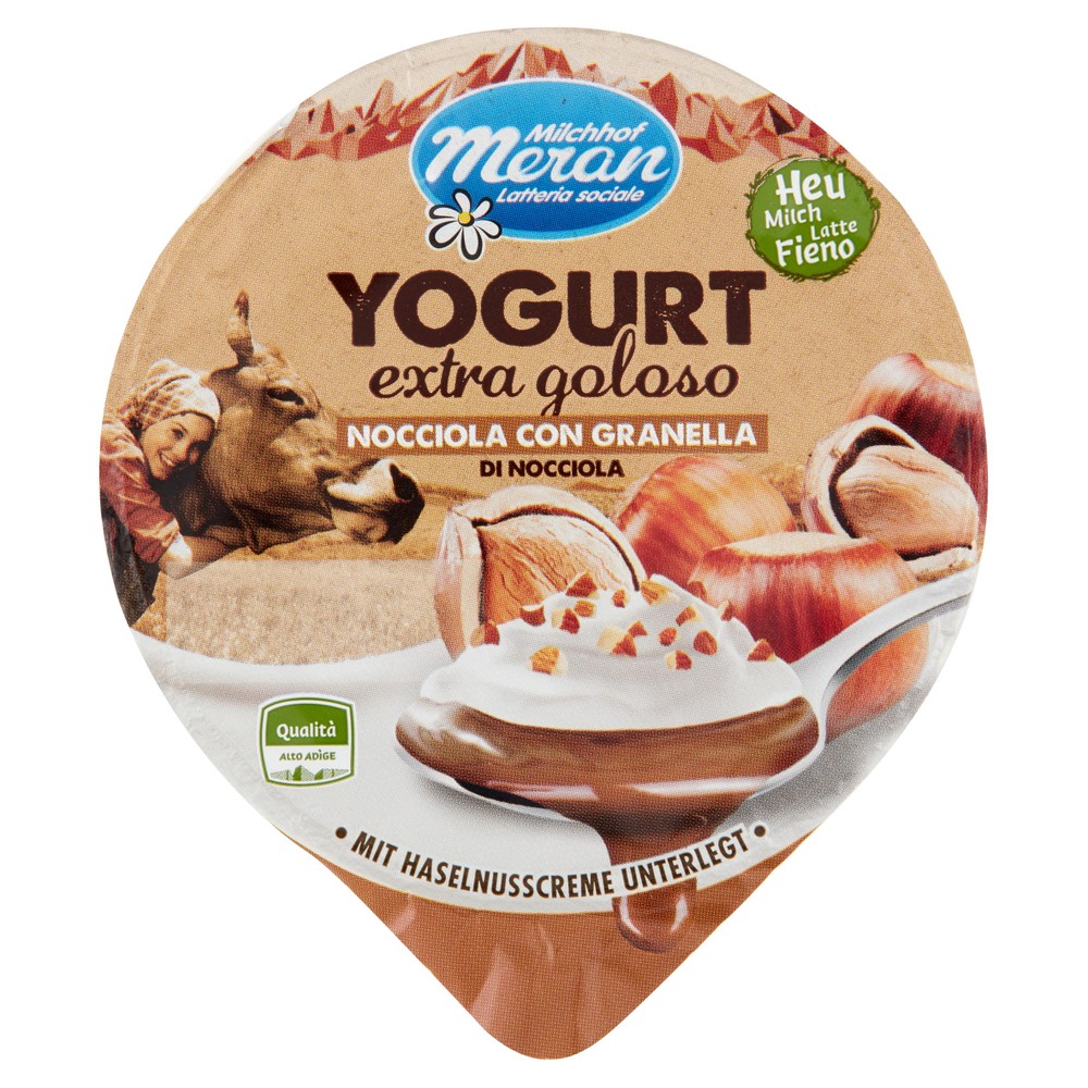 Yogurt Merano Latte Fieno Nocciola Con Granella Di Nocciola