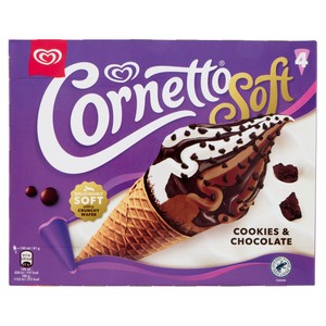 Cornetto Soft Cookies&Chocolate 4x81g Algida - Foto 1