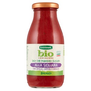 Sugo Di Pomodoro Ciliegino Alla Siciliana Biologico Bennet Bio - Foto 1