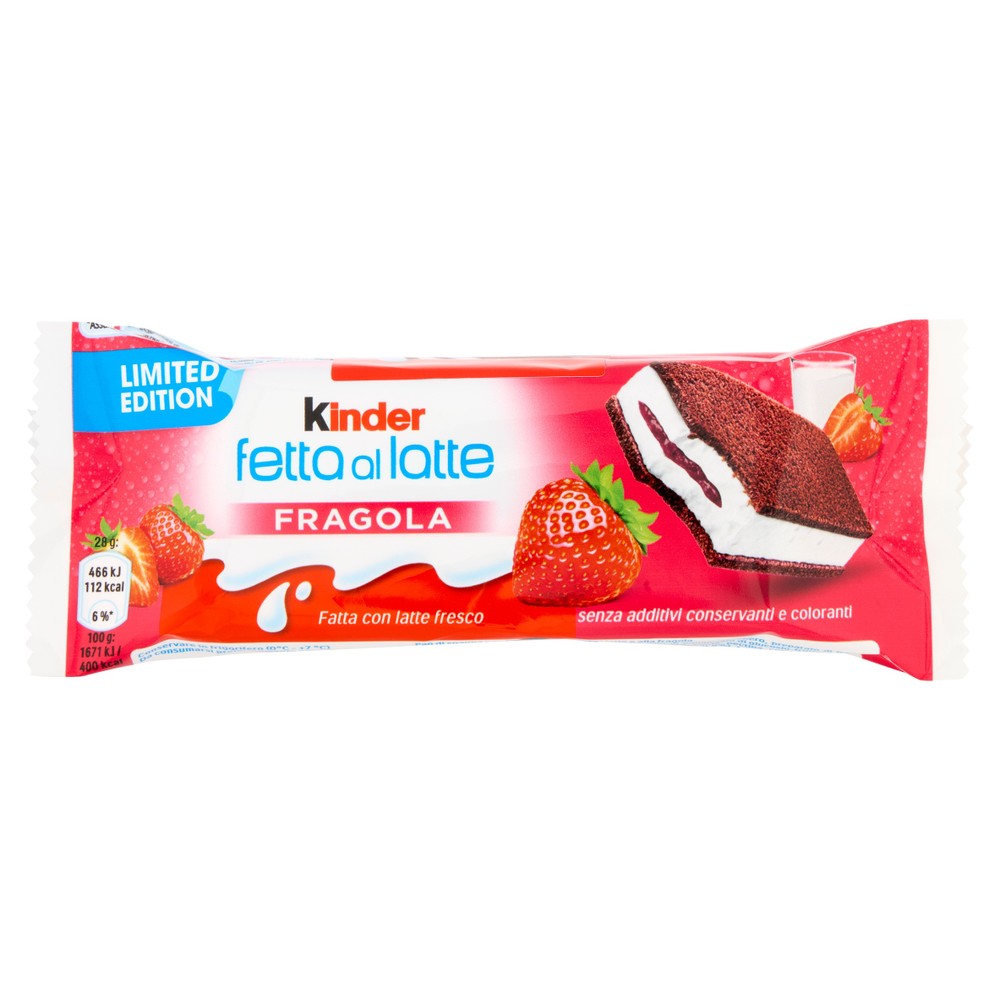 Kinder Fetta Al Latte Fragola 5 X 28 G - Foto 1