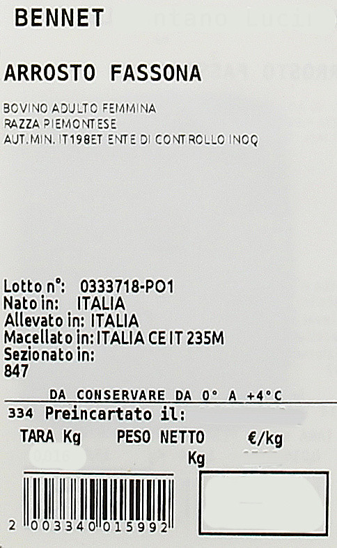 Arrosto Scelto Fassona Piemontese - Foto 3