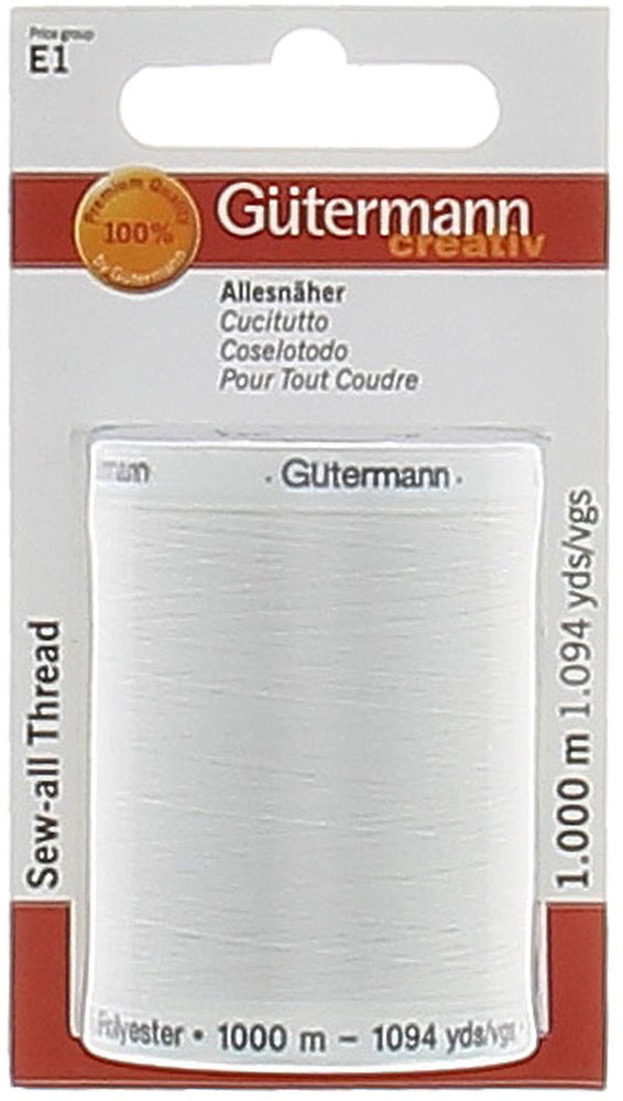 Filo Clip Per Cucire Colore 800 Bianco Mt.1.000 Gutermann
