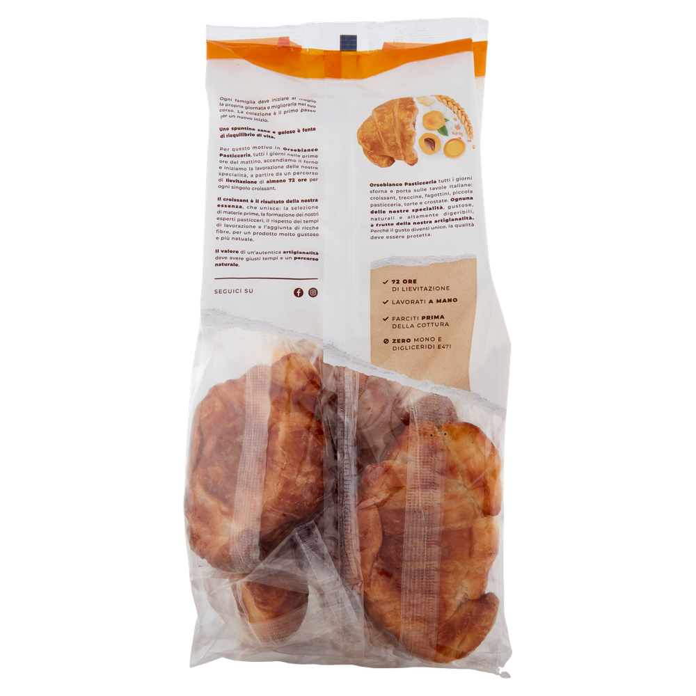 Croissant All'albicocca 72 Ore Di Lievitazione 6x58g Orsobianco - Foto 3