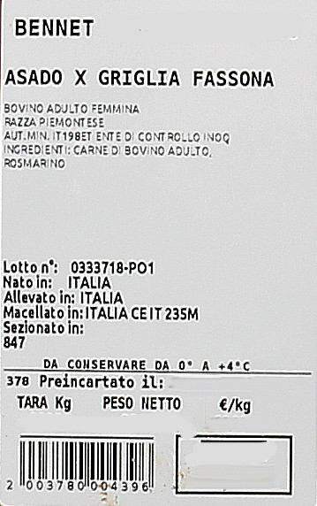Asado Per Griglia Fassona Piemontese - Foto 3