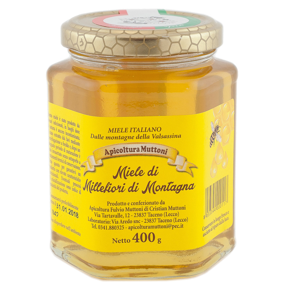 Miele Millefiori Di Montagna 100% Naturale Muttoni - Foto 1
