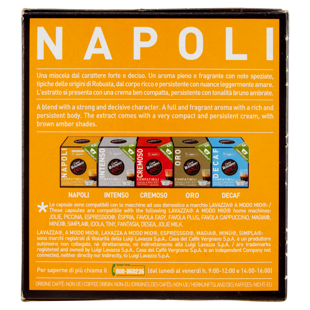 Capsule Caffè Napoli Compatibili Lavazza 16pz Caffè Vergnano - Foto 2