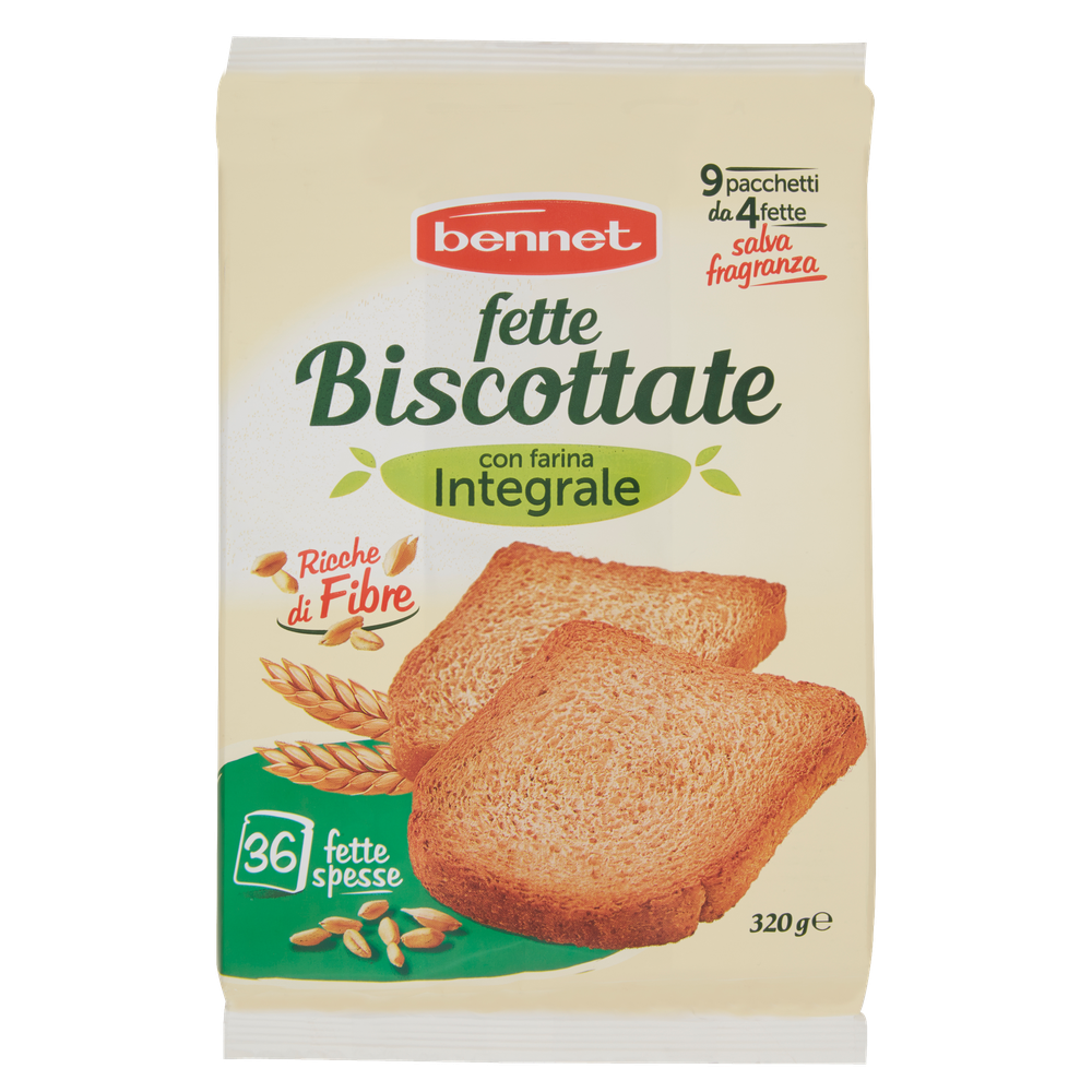Fette Biscottate Con Farina Integrale 9x35,5g Bennet - Foto 1