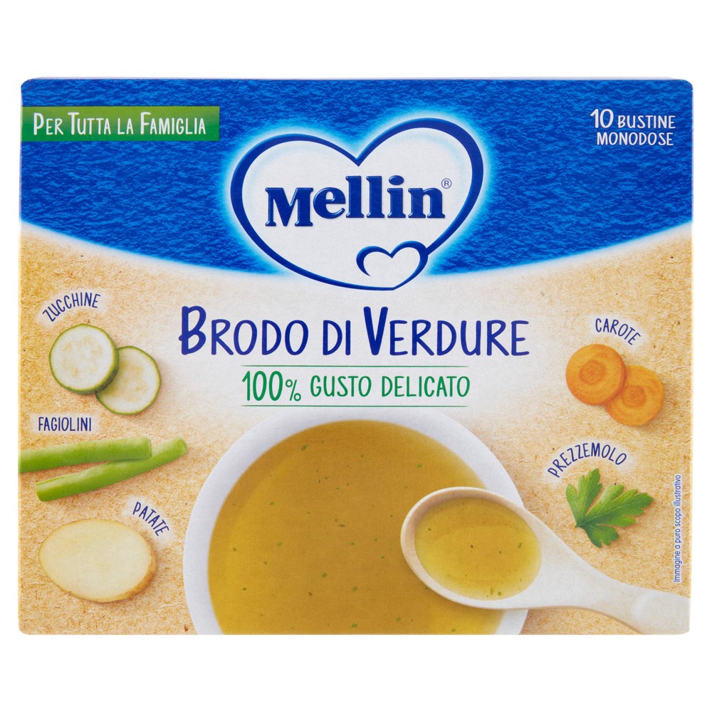 Brodo Di Verdure 10 Bustine Da 80g Mellin - Foto 1