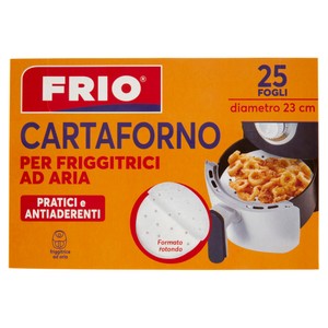 Frio Cartaforno Per Friggitrici Ad Aria 25 Fogli Tondi 23 Cm