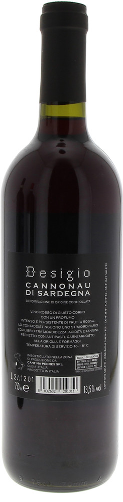 Cannonau Di Sardegna Desigio Pedres
