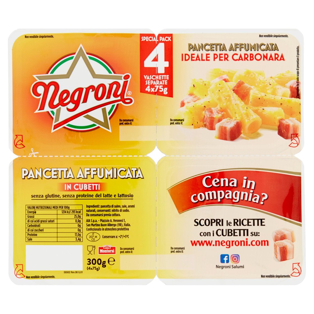 Cubetti Di Pancetta Affumicata Negroni - Foto 1