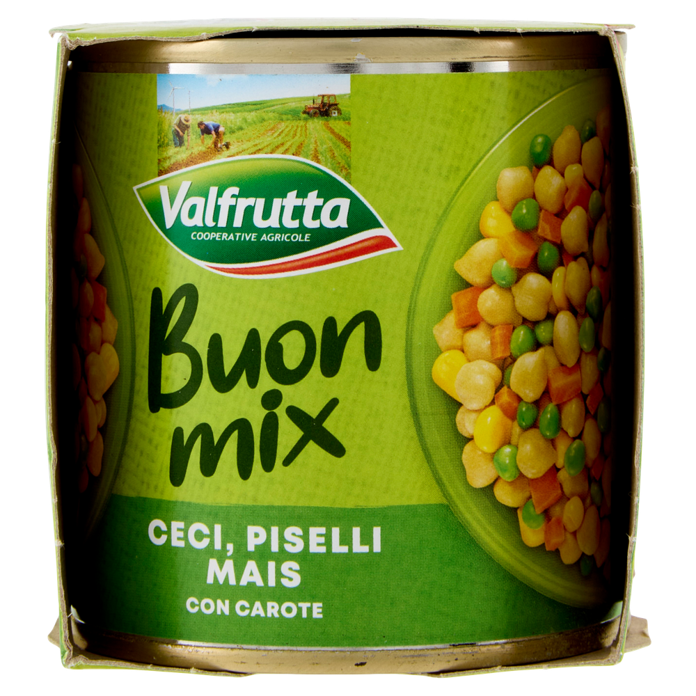 Buonmix Fantasia Di Legumi Con Ceci Piselli Mais 2x140 Valfrutta - Foto 2