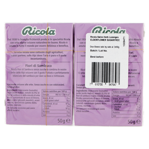 Caramelle Svizzere Fiori Di Sambuco Senza Zucchero 2x50g Ricola - Foto 3