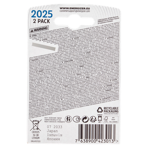 2 Pile Cr2025 Lithium Performance Energizer - Foto 3