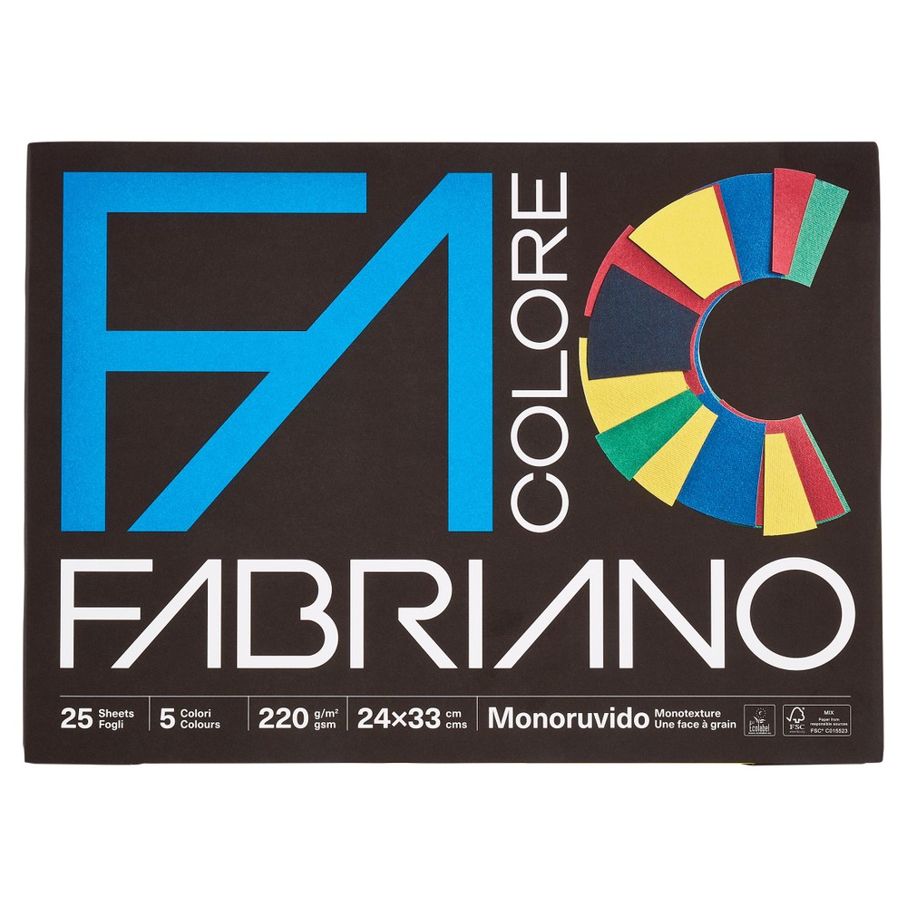 Blocco Carta Colore Formato 24x33 Fabriano - Foto 1