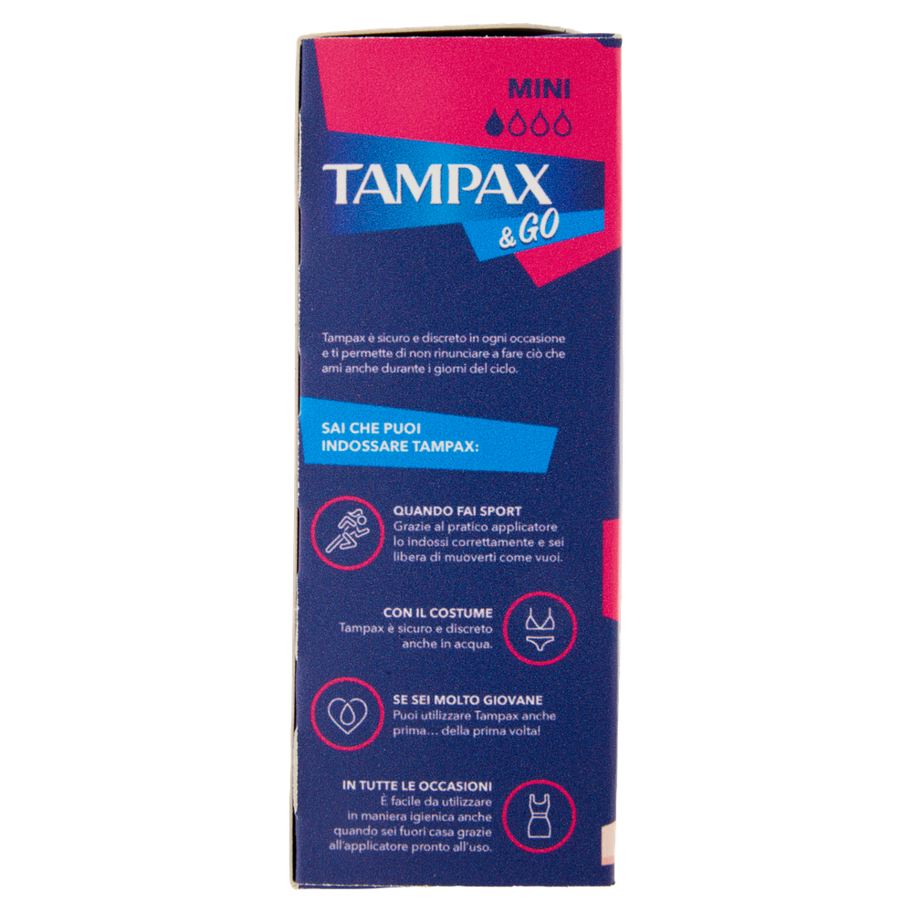 Assorbenti Interni Mini Tampax & Go | Bennet Online