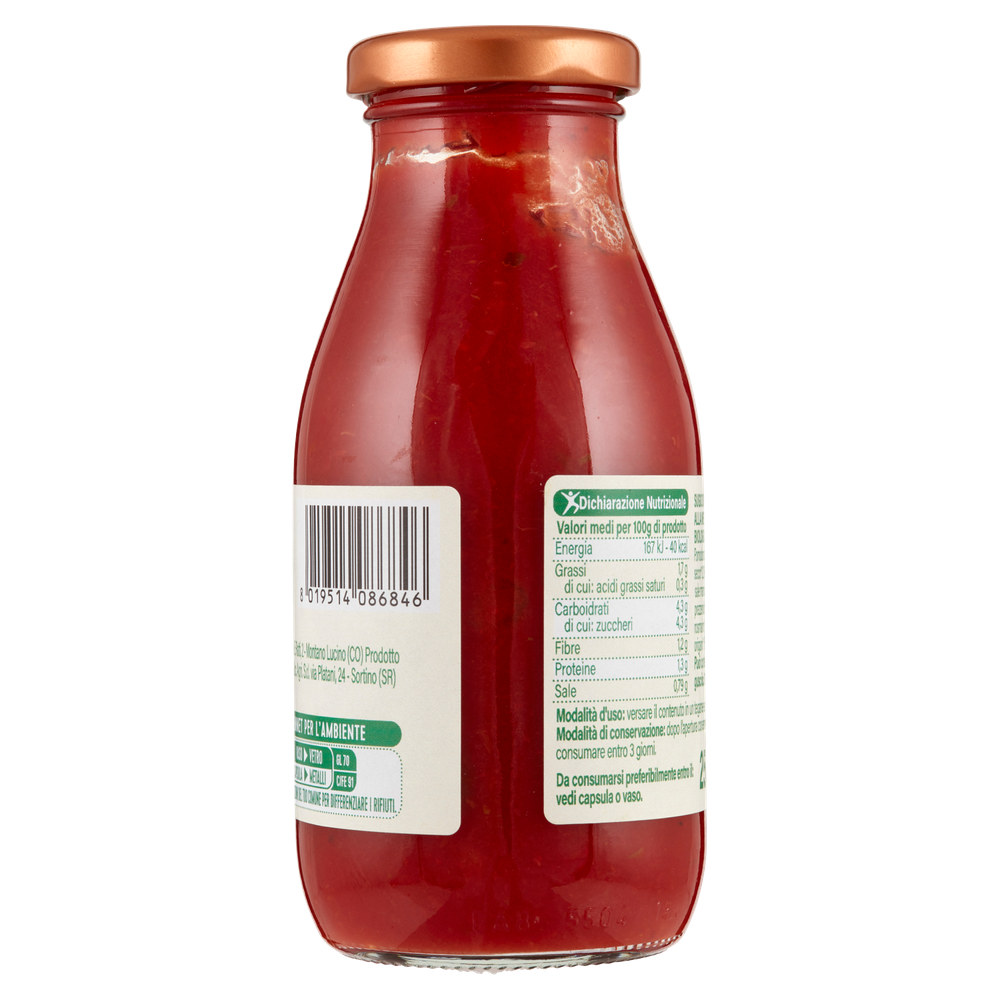 Sugo Di Pomodoro Ciliegino Alla Mediterranea Biologico Bennet Bio - Foto 3