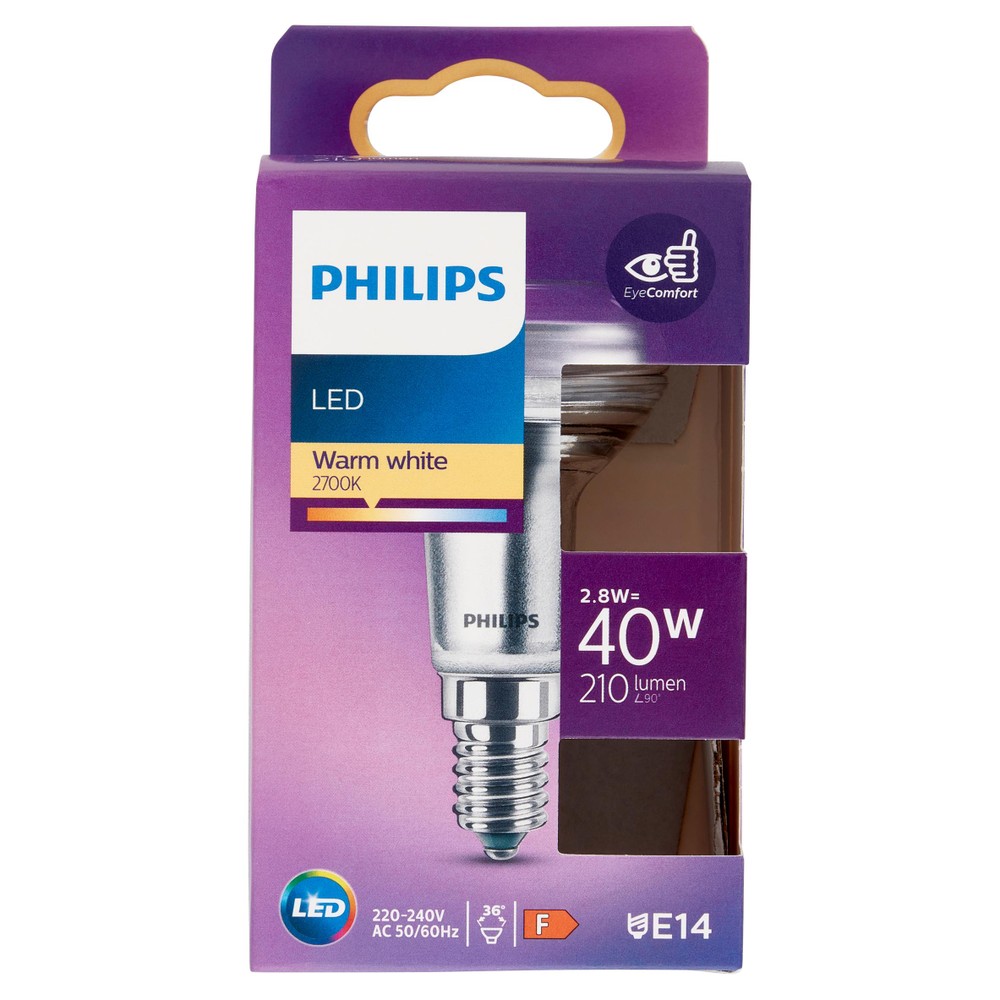 Lampadina Led Riflettore R50 40w Attacco E14 Luce Calda Philips - Foto 1