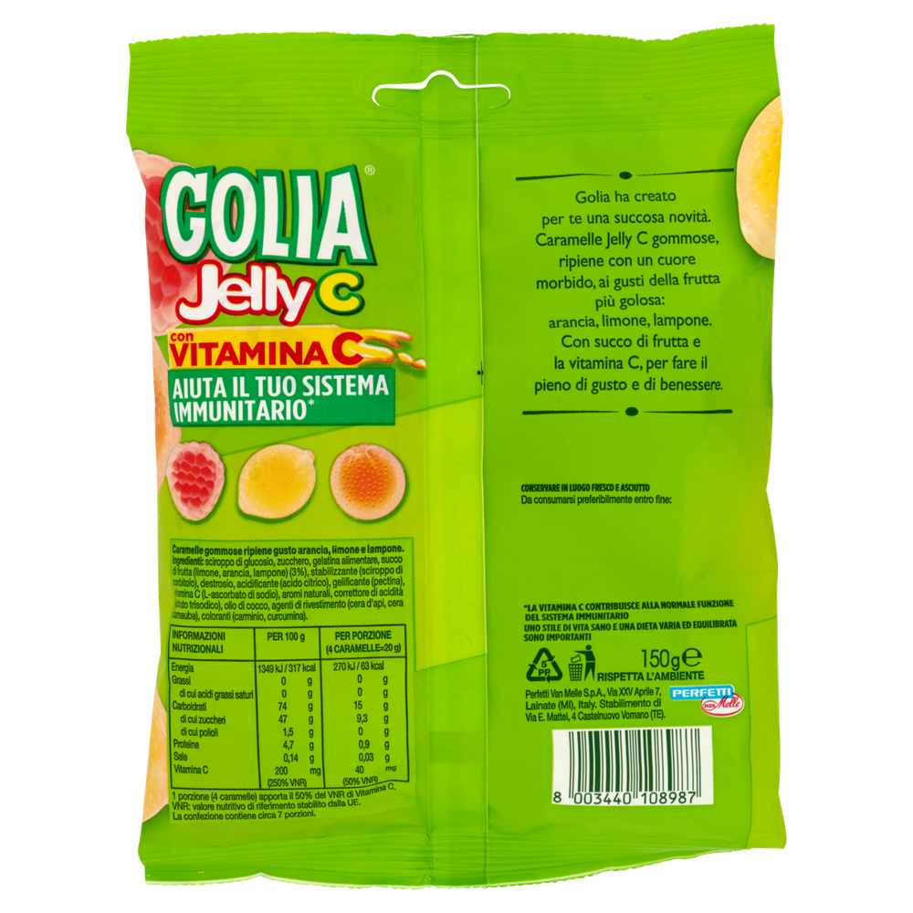 Caramelle Morbide Ripiene Con Vitamina C Golia Jelly C