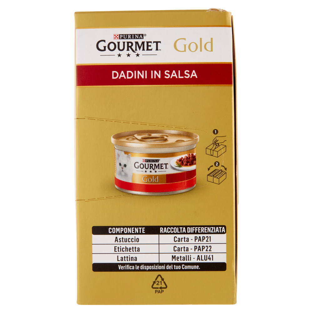 Alimento Umido Per Gatti Dadini In Salsa Gourmet Gold  Conf. Da 12 - Foto 2