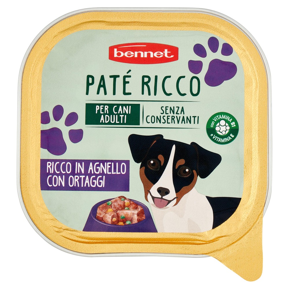 Pate' Per Cani Ricco Agnello E Verdure Bennet - Foto 1