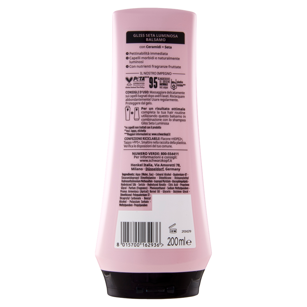 Balsamo Illuminante Per Capelli Spenti Seta Luminosa Gliss - Foto 3