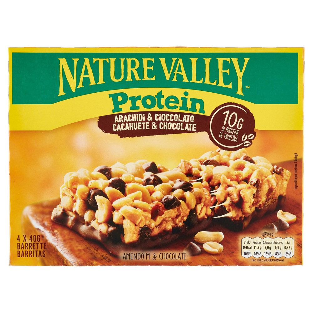 Barrette Protein Arachidi E Cioccolato Nature Valley 4 Da Gr.40